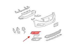 HONDA CIVIC X 2019-2021 SEDAN PO FACELIFTINGU KRATKA ZDERZAKA PRAWA 71180TBAK50