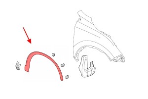 HONDA CR-V V 2018-2019 PRZED FACELIFTINGIEM LISTWA PRAWEGO PRZEDNIEGO BŁOTNIKA 74115TLAA02