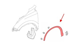 HONDA CR-V V 2018-2019 PRZED FACELIFTINGIEM LISTWA LEWEGO PRZEDNIEGO BŁOTNIKA 74165TLAA02