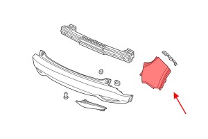 HONDA HR-V II RU 2015-2021 NAROŻNIK TYLNEGO ZDERZAKA PRAWY 04717T7WA90ZZ
