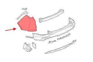 HONDA CR-V V 2018-2019 PRZED FACELIFTINGIEM NAROŻNIK ZDERZAKA TYLNEGO LEWY 04717TLAA00ZZ