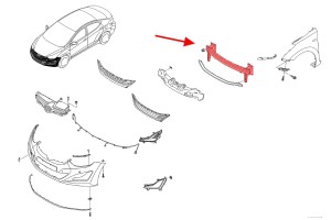 HYUNDAI ELANTRA VI AD 2015-2018 PRZED FACELIFTINGIEM BELKA WZMOCNIENIE PRZEDNIEGO ZDERZAKA 64900F2000