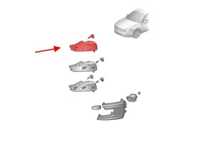 VOLKSWAGEN PASSAT B8 3G 2015-2019 PRZED FACELIFTINGIEM LAMPA PRZECIWMGIELNA PRZEDNIA LEWA 3G0941661E