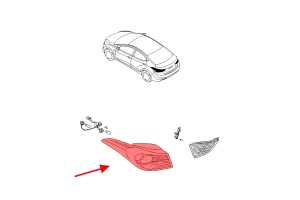 HYUNDAI ELANTRA V MD 2010-2013 PRZED FACELIFTINGIEM KAROSERYJNA LAMPA TYLNA LEWA 924013X010