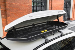 BOX DACHOWY BAGAŻNIK KUFER NA DACH 420L MODEL NOMAD BIAŁY