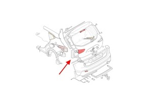 NISSAN QASHQAI II J11 2014-2017 PRZED FACELIFTINGIEM LAMPA KLAPY TYLNEJ LEWA LED 265554EA5A