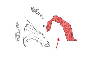 HONDA CIVIC X 2016-2019 PRZED FACELIFTINGIEM NADKOLE PRAWE PRZEDNIE 74101TGGA