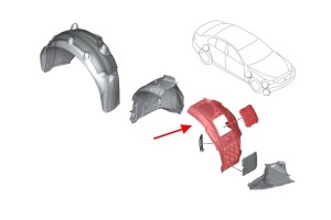 BMW SERIA 7 G12 2015-2022 NADKOLE PRZEDNIE PRAWE CZĘŚĆ PRZEDNIA 51717340194