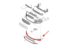 FORD ECOSPORT MK2 II 2012-2017 PRZED FACELIFTINGIEM SPOILER PRZEDNIEGO ZDERZAKA CN1517D957CAW