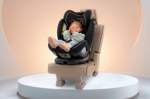 FOTELIK SAMOCHODOWY OBROTOWY 360° CZARNY 40-150 CM i-Size R129 + ISOFIX