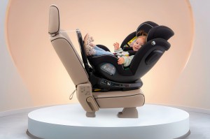 FOTELIK SAMOCHODOWY OBROTOWY 360° CZARNY 40-150 CM i-Size R129 + ISOFIX