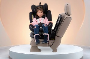 FOTELIK SAMOCHODOWY OBROTOWY 360° CZARNY 40-150 CM i-Size R129 + ISOFIX