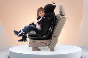 FOTELIK SAMOCHODOWY OBROTOWY 360° CZARNY 40-150 CM i-Size R129 + ISOFIX