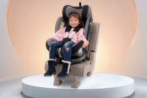 FOTELIK SAMOCHODOWY OBROTOWY 360° CZARNO-SZARY 40-150 CM i-Size R129 + ISOFIX