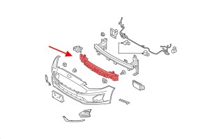 FORD FUSION MK2 II 2016-2020 PO FACELIFTINGU ABSORBER PRZEDNIEGO ZDERZAKA KS7317E898C