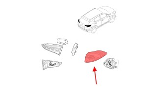 HYUNDAI TUCSON III TL 2015-2018 PRZED LIFTINGIEM KAROSERYJNA LAMPA LED TYLNA PRAWA 92402D7100