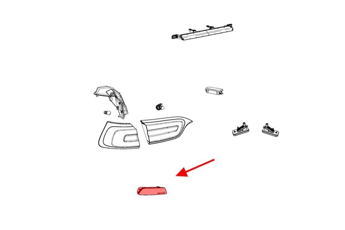 JEEP CHEROKEE V KL 2018-2023 PO FACELIFTINGU LAMPA PRZECIWMGIELNA TYLNA LEWA LED W BŁOTNIK 68275957AC