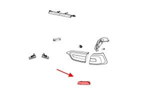 JEEP CHEROKEE V KL 2018-2023 PO FACELIFTINGU LAMPA PRZECIWMGIELNA TYLNA PRAWA LED W BŁOTNIK 68275956AC