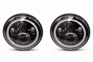JEEP WRANGLER JK 2007-2018 LAMPY PRZEDNIE LEDOWE 7'' HALO EYES