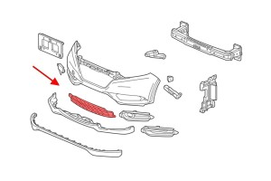 HONDA HR-V II RU 2015-2018 PRZED FACELIFTINGIEM KRATKA PRZEDNIEGO ZDERZAKA ŚRODKOWA GRILL 71103T7JH00