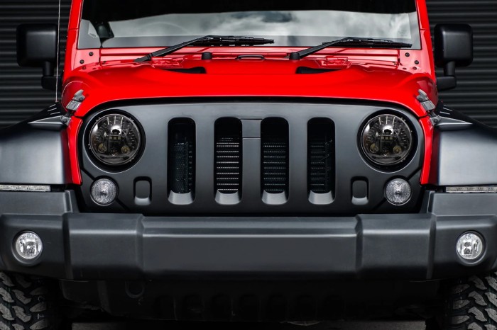 JEEP WRANGLER JK 2007-2018 LAMPY PRZEDNIE LED 7" 70W
