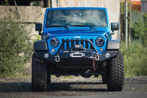 JEEP WRANGLER JK 2007-2018 CZARNE LAMPY PRZEDNIE LED 7" 30W