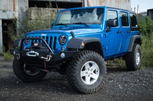 JEEP WRANGLER JK 2007-2018 CZARNE LAMPY PRZEDNIE LED 7" 30W