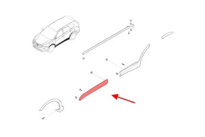 HYUNDAI SANTA FE III DM 2012-2018 LISTWA PRZEDNICH DRZWI LEWA 877212W000