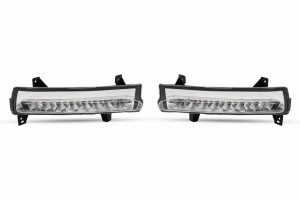 JEEP COMPASS II MP 2017-2020 PRZED FACELIFTINGIEM ŚWIATŁA DRL LED DO JAZDY DZIENNEJ PRAWE + LEWE Z KIERUNKOWSKAZEM 68266926AA / 68266927AA
