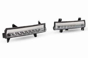 JEEP COMPASS II MP 2017-2020 PRZED FACELIFTINGIEM ŚWIATŁA DRL LED DO JAZDY DZIENNEJ PRAWE + LEWE Z KIERUNKOWSKAZEM 68266926AA / 68266927AA