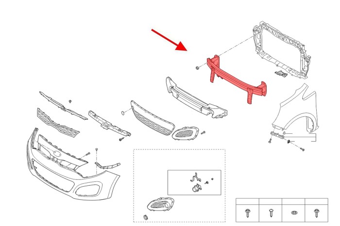 KIA RIO III UB 2011-2015 PRZED FACELIFTINGIEM HATCHBACK BELKA WZMOCNIENIE PRZEDNIEGO ZDERZAKA 865301W000