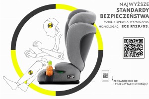 ANTONIO FOTELIK SAMOCHODOWY PODSTAWKA 2w1 I SIZE 100-150 CM R129