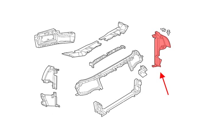 DODGE CHARGER 2011-2014 GÓRNA OSŁONA CHŁODNICY LEWA 57010437AA