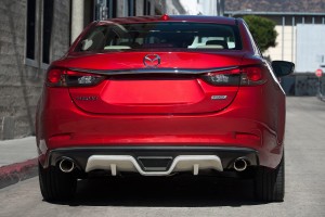 MAZDA 6 III GJ 2014-2018 SEDAN PRZED FACELIFTINGIEM DYFUZOR DOKŁADKA ZDERZAKA TYLNEGO