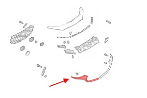MAZDA 3 IV BP 2019+ CHROMOWANA LISTWA GRILLA PRAWA