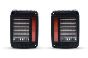 JEEP WRANGLER JK 2007-2018 BLACK LIGHT LAMPY TYLNE LED