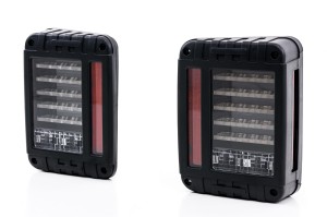 JEEP WRANGLER JK 2007-2018 BLACK LIGHT LAMPY TYLNE LED