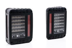 JEEP WRANGLER JK 2007-2018 BLACK LIGHT LAMPY TYLNE LED
