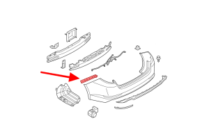 KIA OPTIMA III TF 2013-2015 PO FACELIFTINGU ŚLIZG ZDERZAKA TYLNEGO LEWY 866132T501
