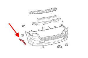 FIAT FREEMONT 2011-2015 ŚLIZG TYLNEGO ZDERZAKA LEWY 68190681AC