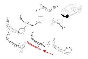 HYUNDAI TUCSON III TL 2015-2018 PRZED FACELIFTINGIEM SPOILER DYFUZOR TYLNEGO ZDERZAKA 86665D3100