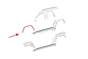 JEEP GRAND CHEROKEE IV WK2 2017-2021 DRUGI FACELIFTING LISTWA PRZEDNIEGO BŁOTNIKA GŁADKA LEWA 5XT69RXFAC