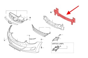 HYUNDAI ELANTRA V MD 2010-2013 PRZED FACELIFTINGIEM BELKA WZMOCNIENIE PRZEDNIEGO ZDERZAKA 865303X200