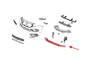 HONDA CIVIC X 2016-2021 SEDAN OSŁONA PRZEDNIEGO ZDERZAKA 71160TGGE