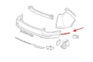 HONDA CR-V V 2018-2023 LISTWA ZDERZAKA TYLNEGO CZARNA PRAWA 71514TLAA11
