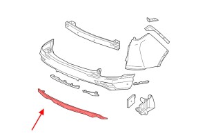 HONDA CR-V V 2018-2019 PRZED FACELIFTINGIEM TYLNY SPOILER DYFUZOR ZDERZAKA CZARNY 71510TMET0