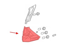 HONDA CR-V IV 2012-2015 PRZED FACELIFTINGIEM KAROSERYJNA LAMPA TYLNA PRAWA 33500T0AA01