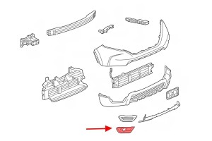 HONDA CR-V V 2018-2019 PRZED FACELIFTINGIEM KRATKA HALOGENU PRAWA 71106TLAA21