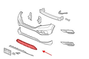 HONDA CR-V IV 2015-2018 PO FACELIFTINGU KRATKA PRZEDNIEGO ZDERZAKA ŚRODKOWA 71180T1EE10