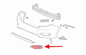 HONDA CIVIC X 2016-2019 PRZED FACELIFTINGIEM ZAŚLEPKA TYLNEGO HALOGENU PRAWA 71503TEAT00